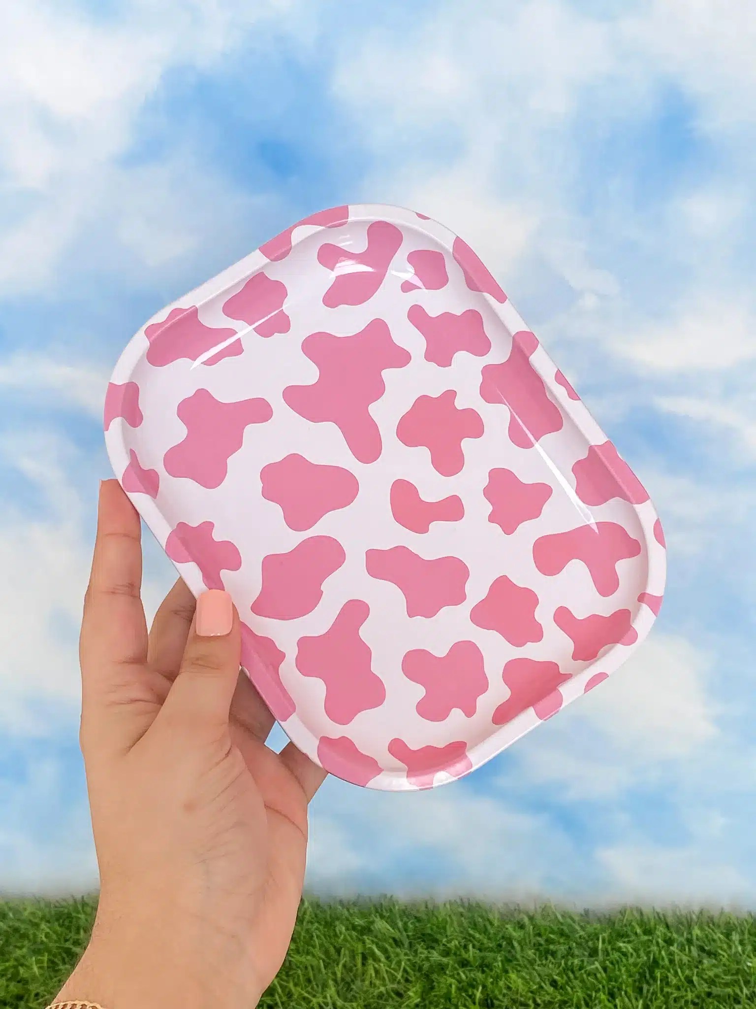 Mini Pink Cow Rolling Tray CBD House of Healing in Abilene TX
