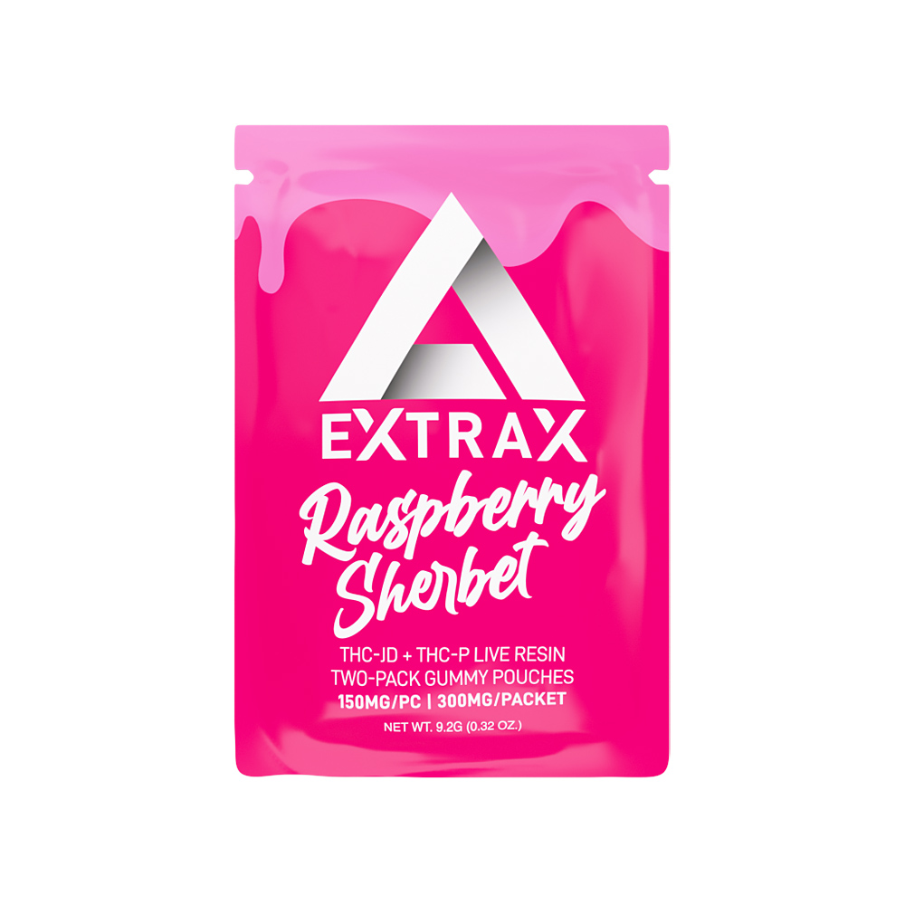 Delta Extrax Lights Out Raspberry Sherbet Live Resin Gummies CBD PHARM