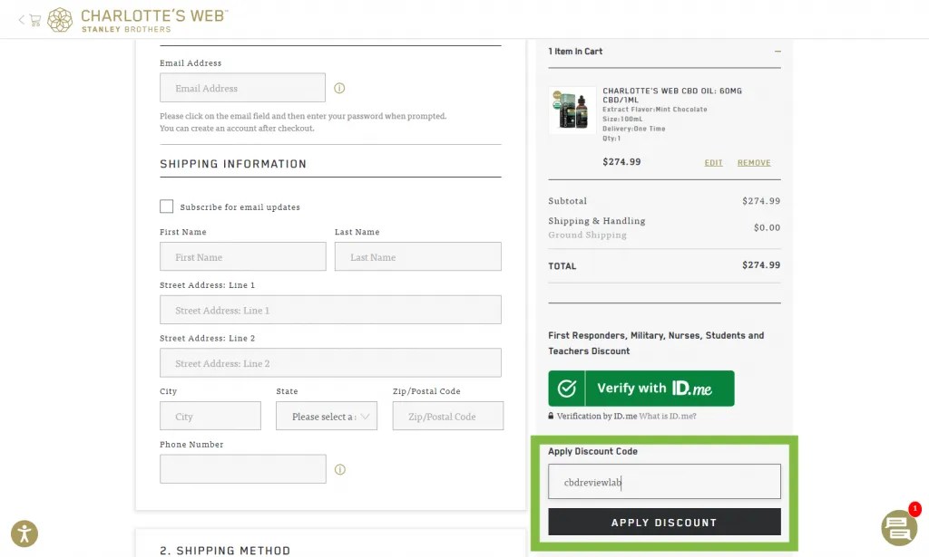 Charlotte's Web Coupon Code Save 10 CBD Review Lab