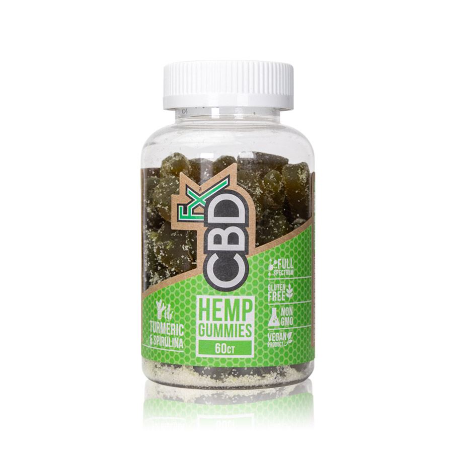 CBDfx Gummy Bears w/ Tumeric & Spirulina 60 Pack (5mg each / 300mg total)