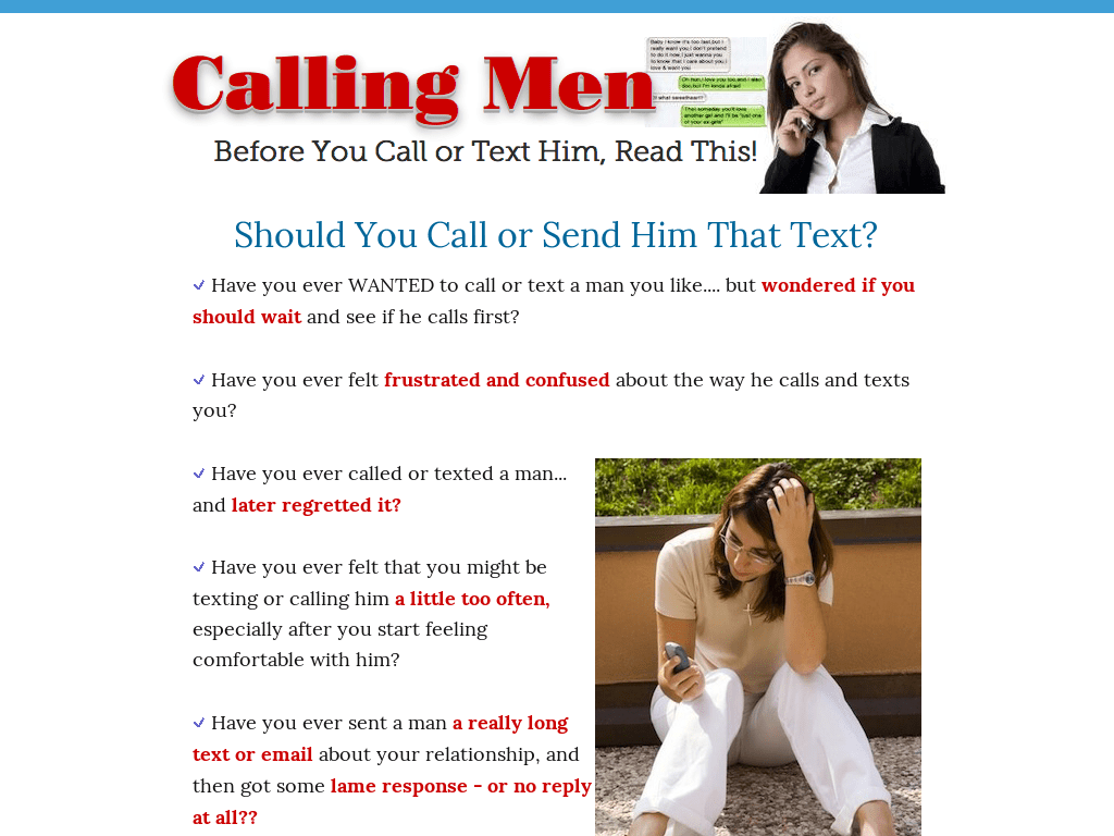 Calling Men The Complete Guide to Calling, Emailing, and Texting Men