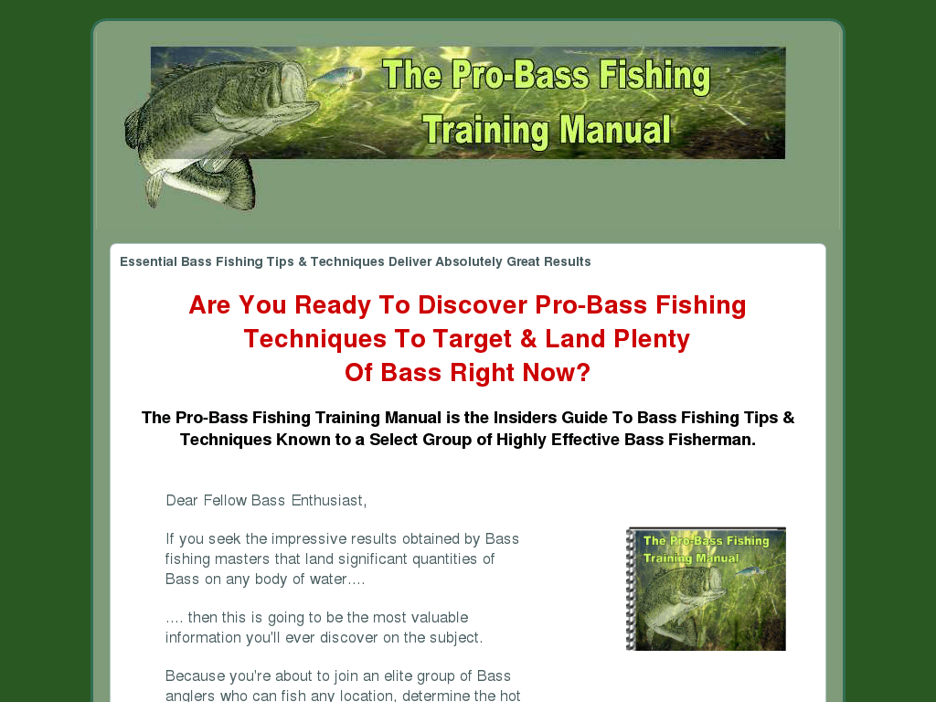 GRAPHS Probass Fishing Training Manual