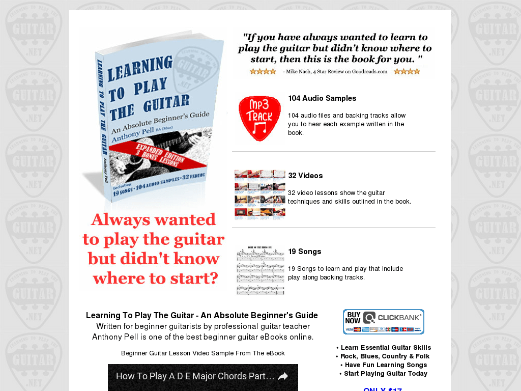 Learning To Play The Guitar An Absolute Beginner's Guide eBook