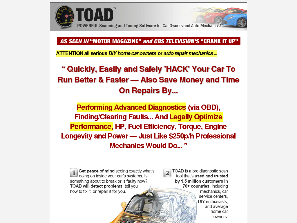 Toad Diagnostic Software printmultifiles