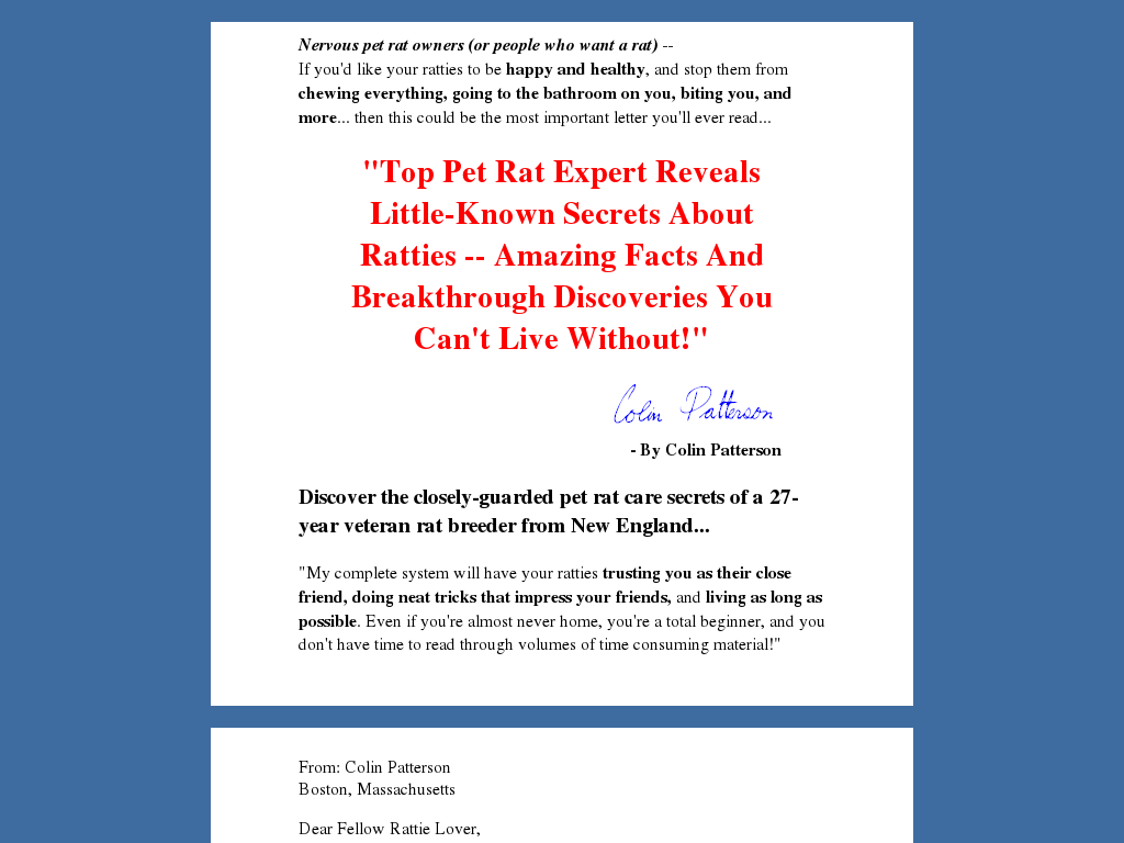 Pet Rat Care And Training Guide.