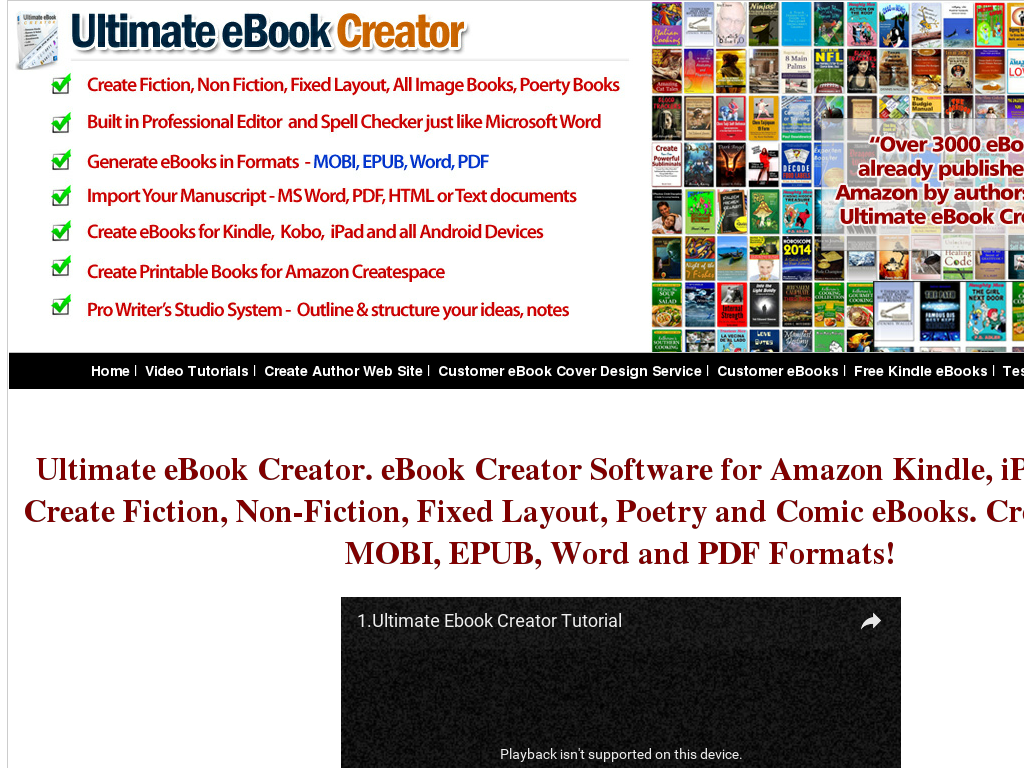 eBook Creator Software Ultimate eBook Creator For Amazon Kindle