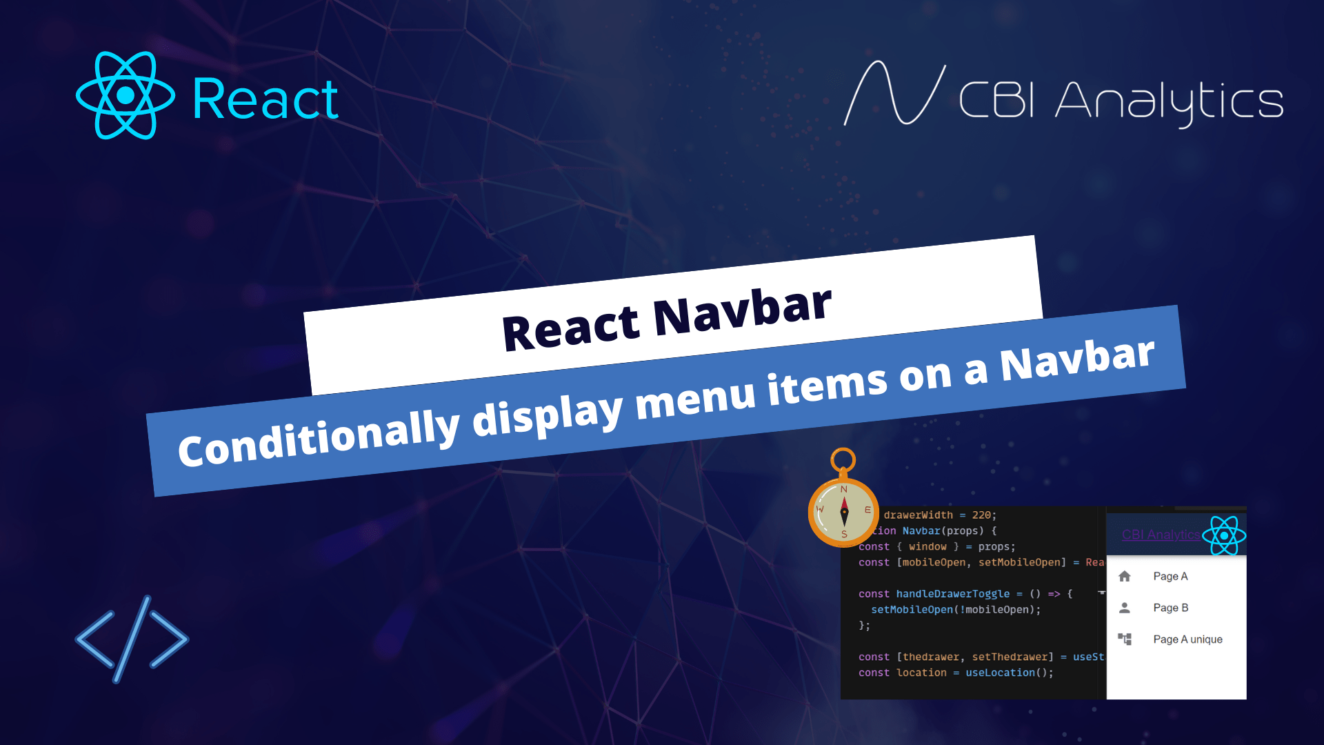 React JS & MUI Creating a Navbar with Conditional Menu Items CBI