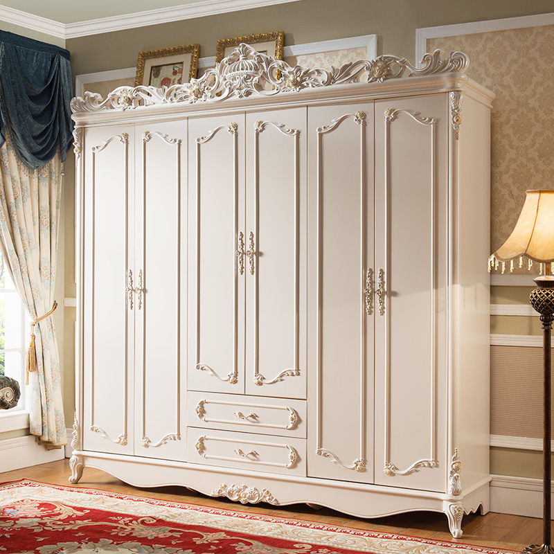 Antique style bedroom furniture easy assemble wooden dressing closet