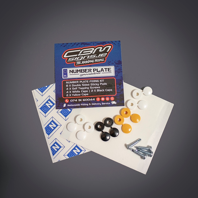 Number Plates Fitting Kit CBM Signs Ireland