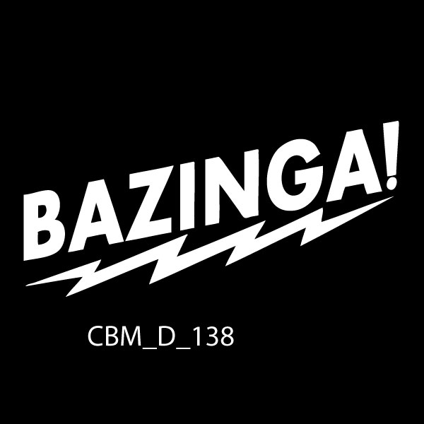 Bazinga Car Sticker