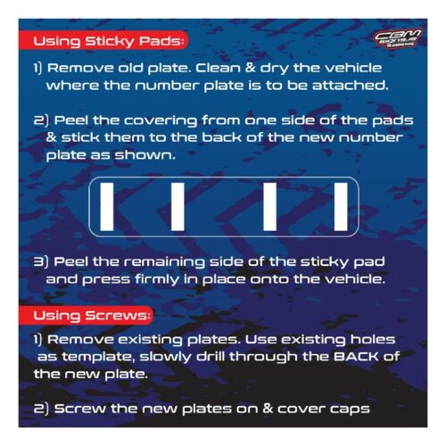 Number Plates Fitting Kit CBM Signs Ireland