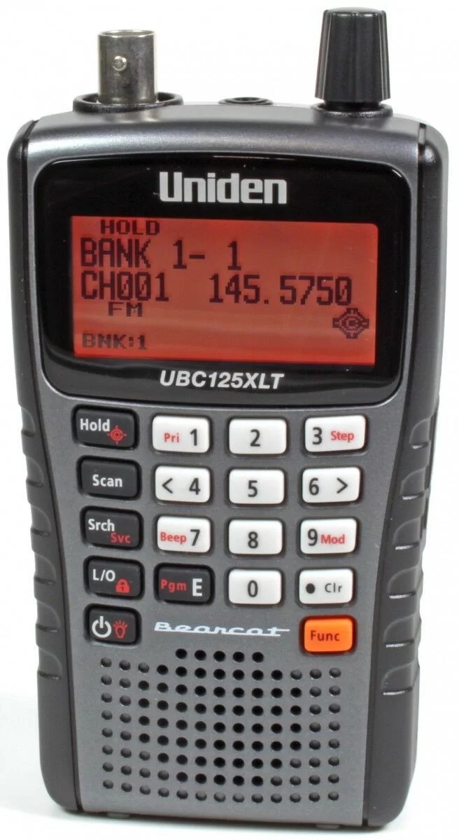 Uniden Bearcat UBC125XLT scanner Pre Programmed with military airband