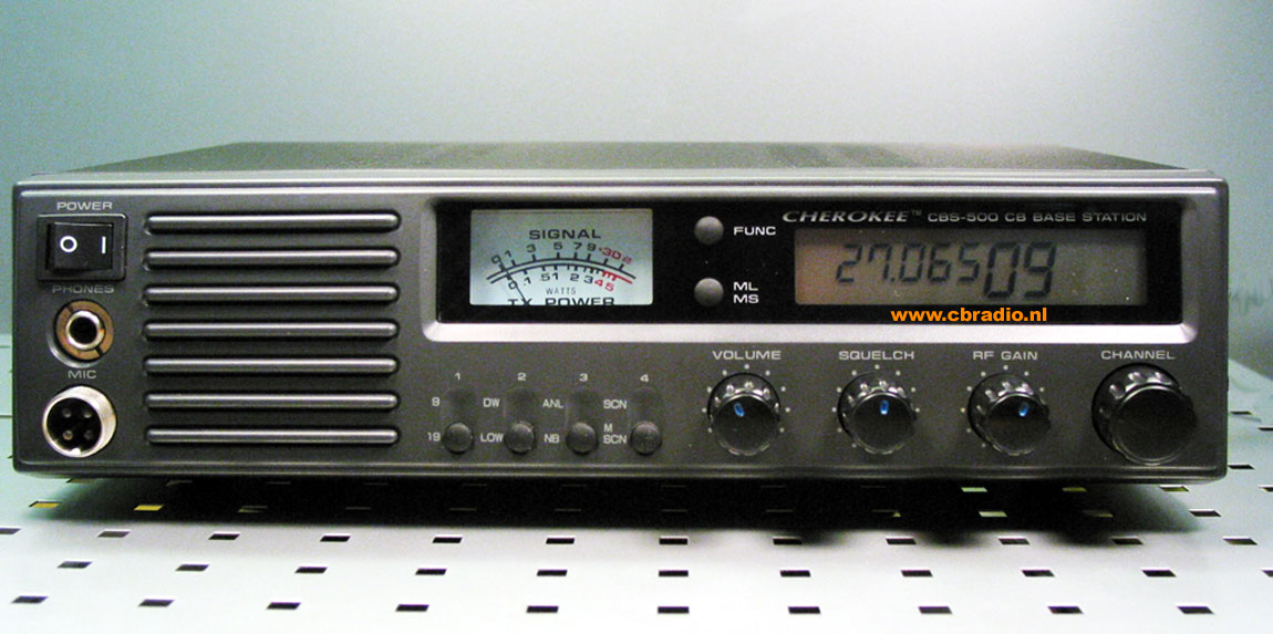 www.cbradio.nl Picture and Specifications of the Cherokee CBRadios