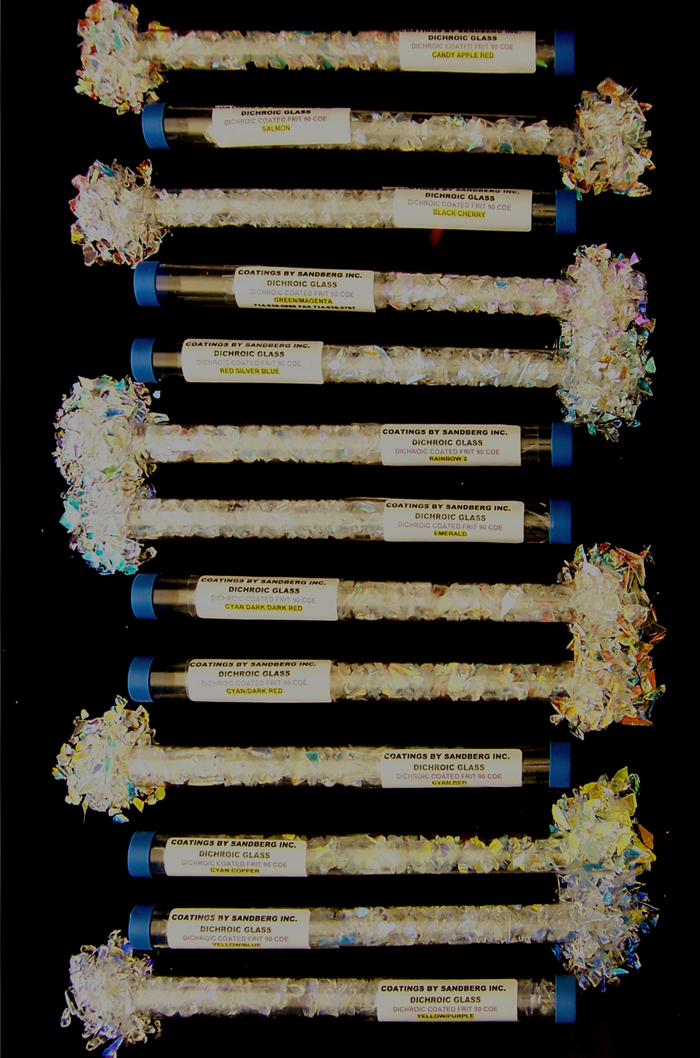 Dichroic Coated Clear Coarse Frit Dichroic Glass Manufacturer