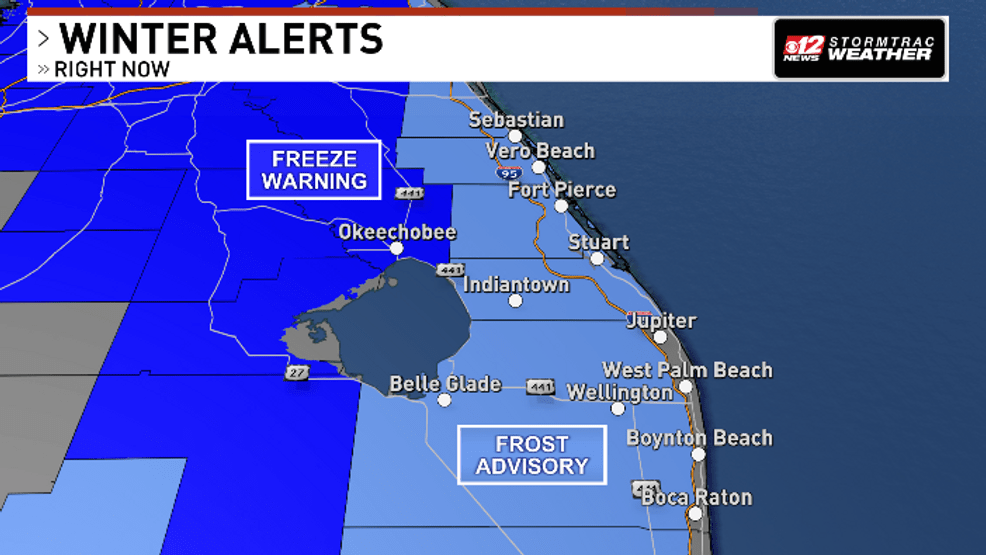 Frost Advisory and Freeze Warning in effect