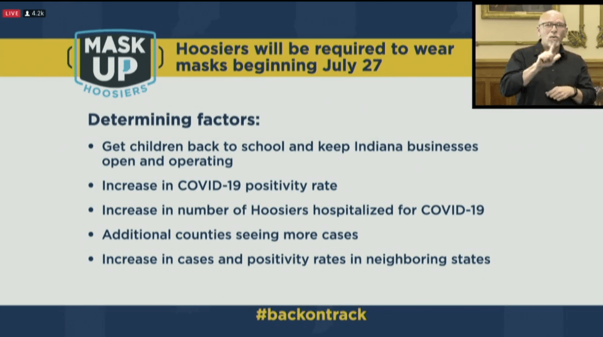 Gov. announces statewide face covering mandate starting July 27