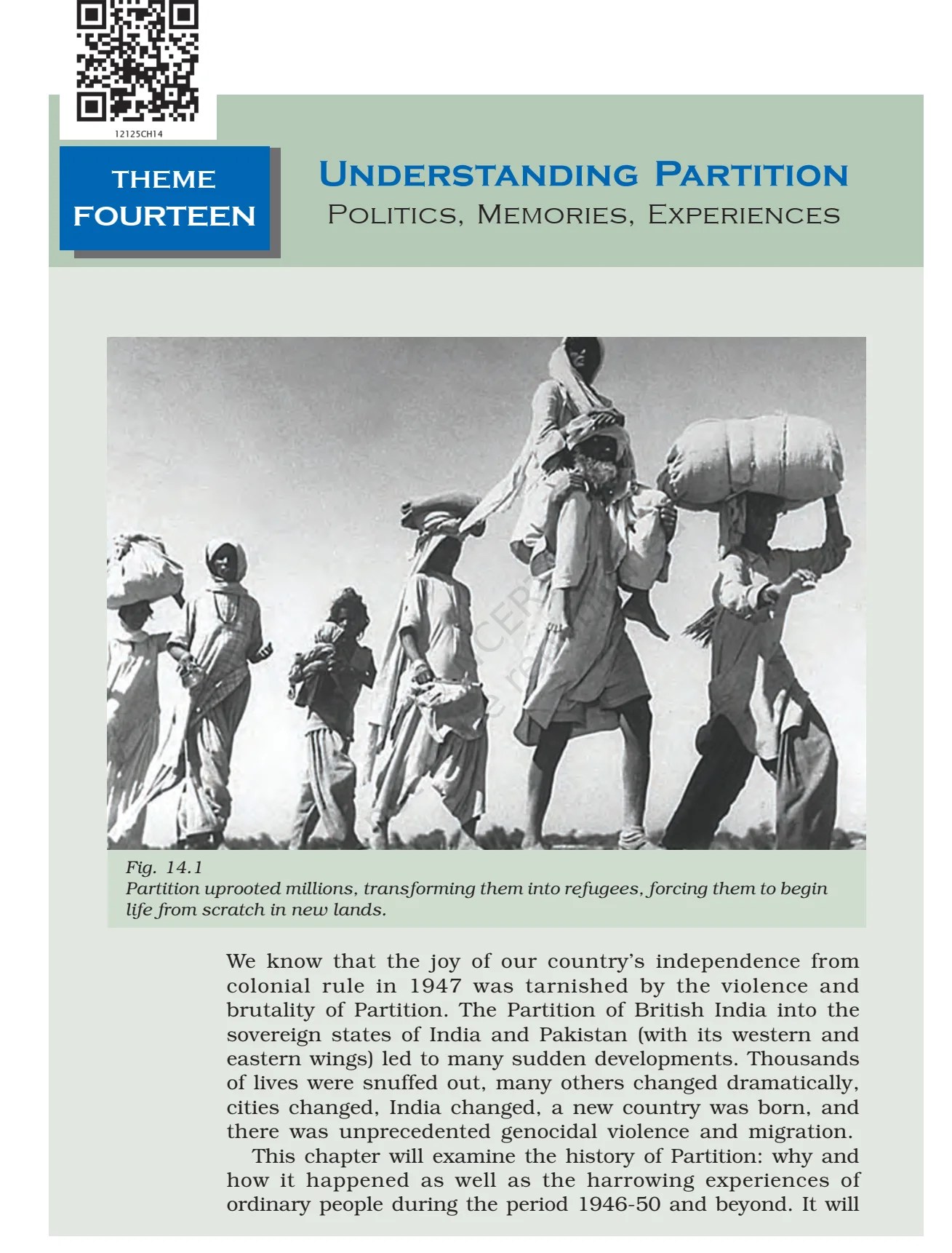 NCERT Book Class 11 (History) Chapter 14 Understanding Partition