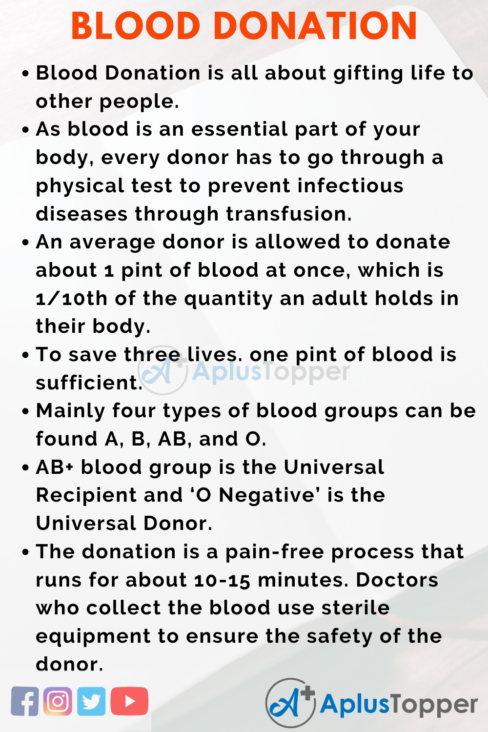 Blood Donation Essay Essay on Blood Donation for Students and