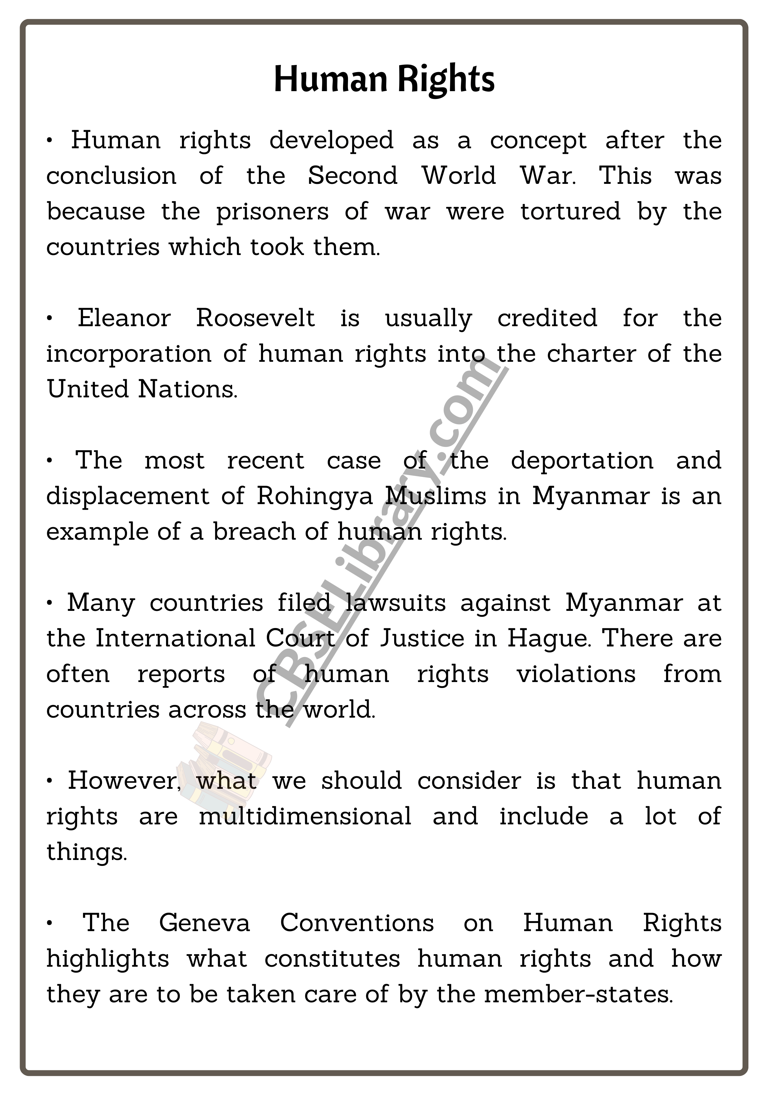 Essay On Human Rights Human Rights Essay for Students and Children in