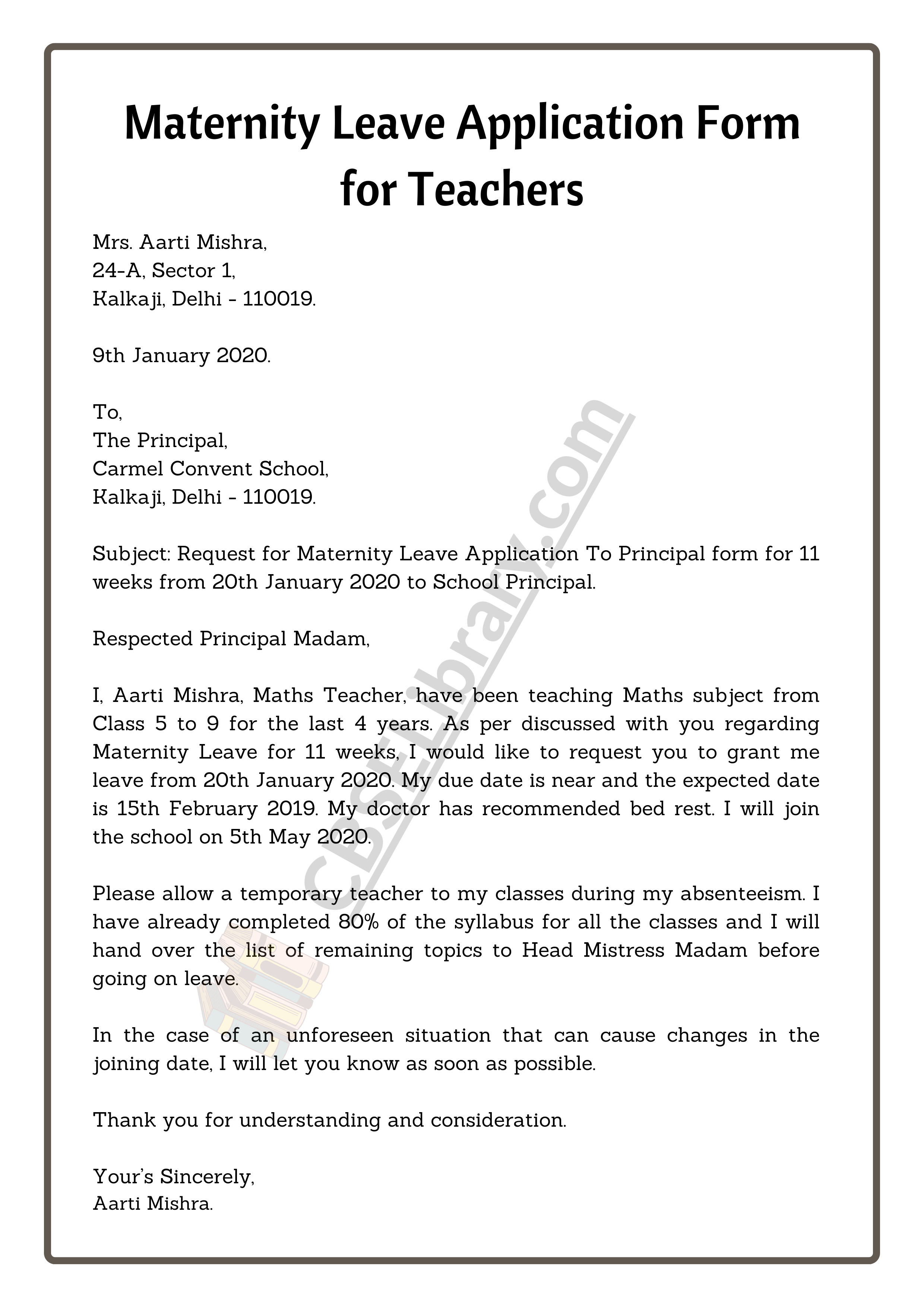 Maternity Leave Application How To Write Maternity Leave Application