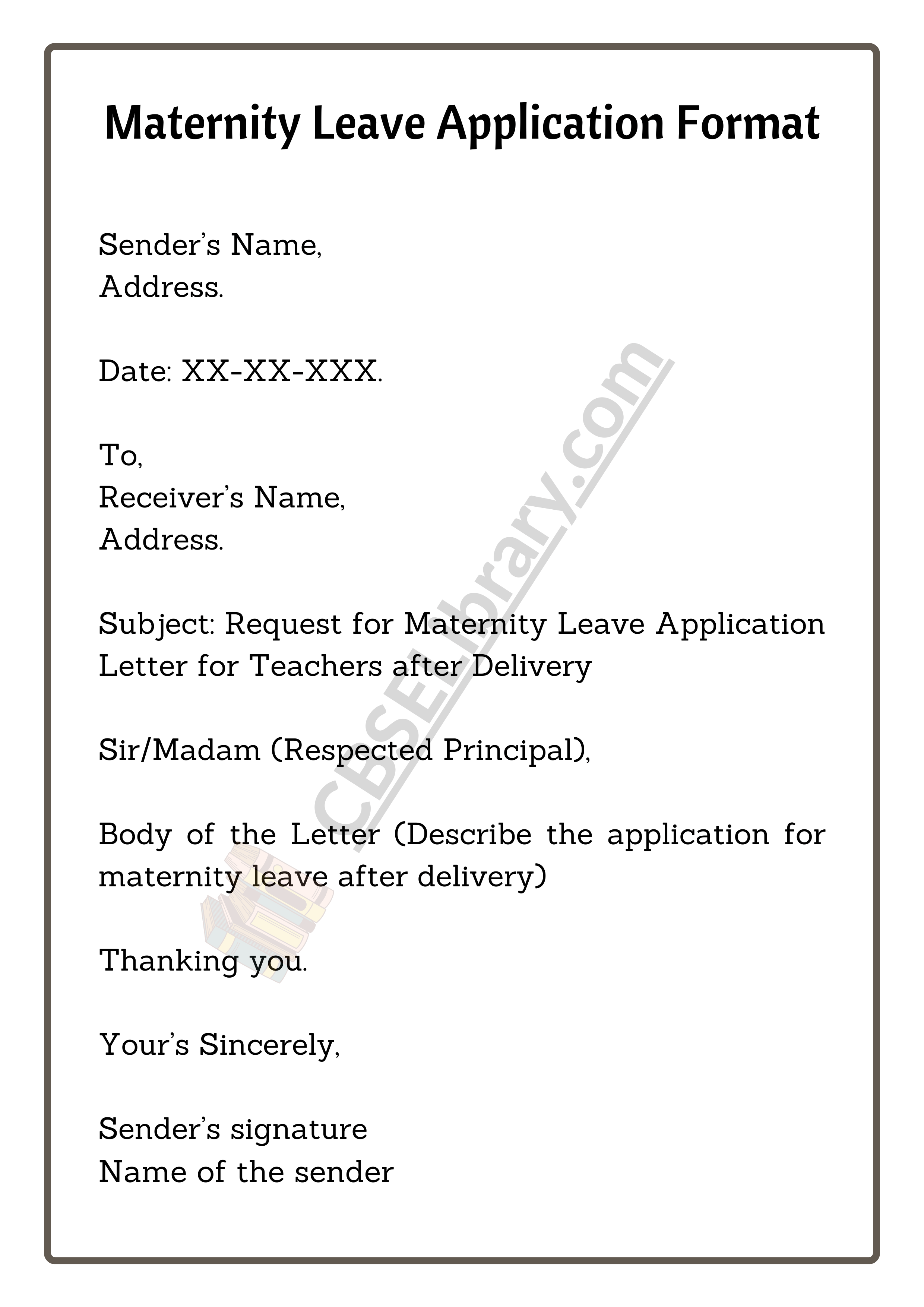 Maternity Leave Application How To Write Maternity Leave Application