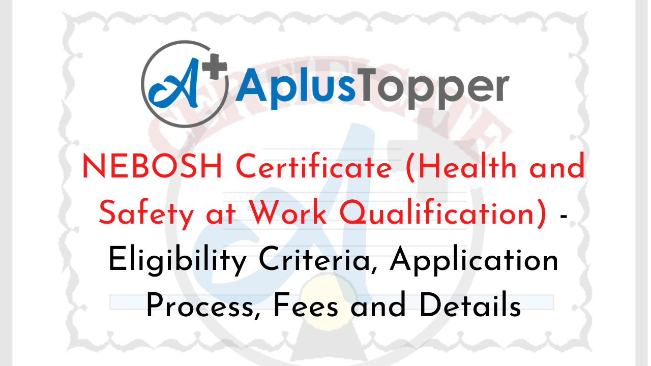 NEBOSH Certificate (Health and Safety at Work Qualification