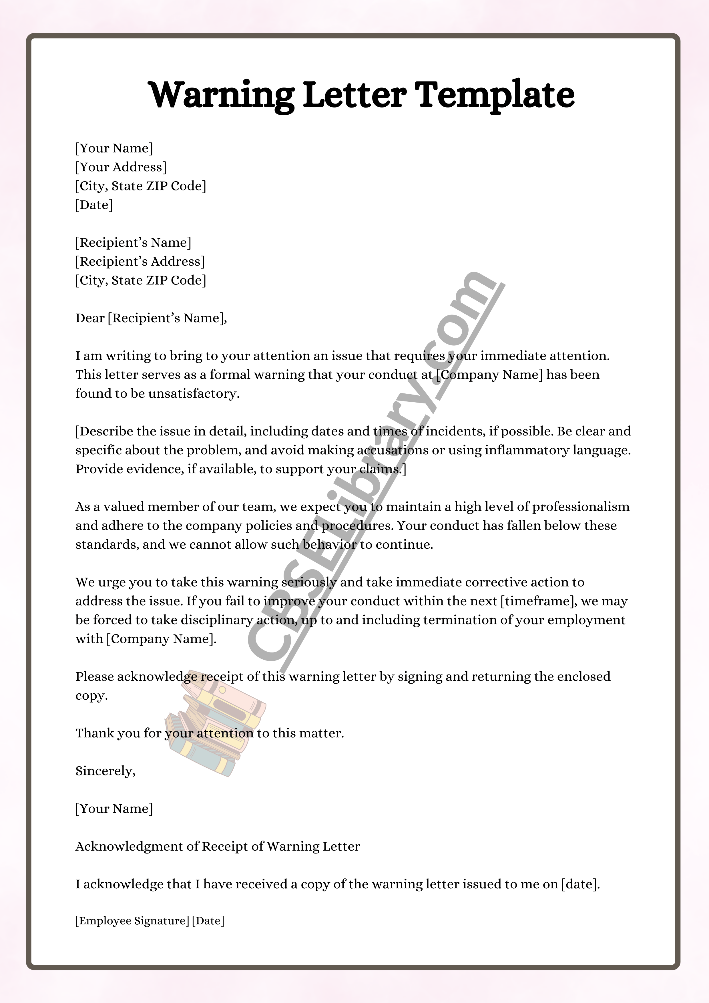 Warning Letter How To Write a Warning Letter?, Template, Samples