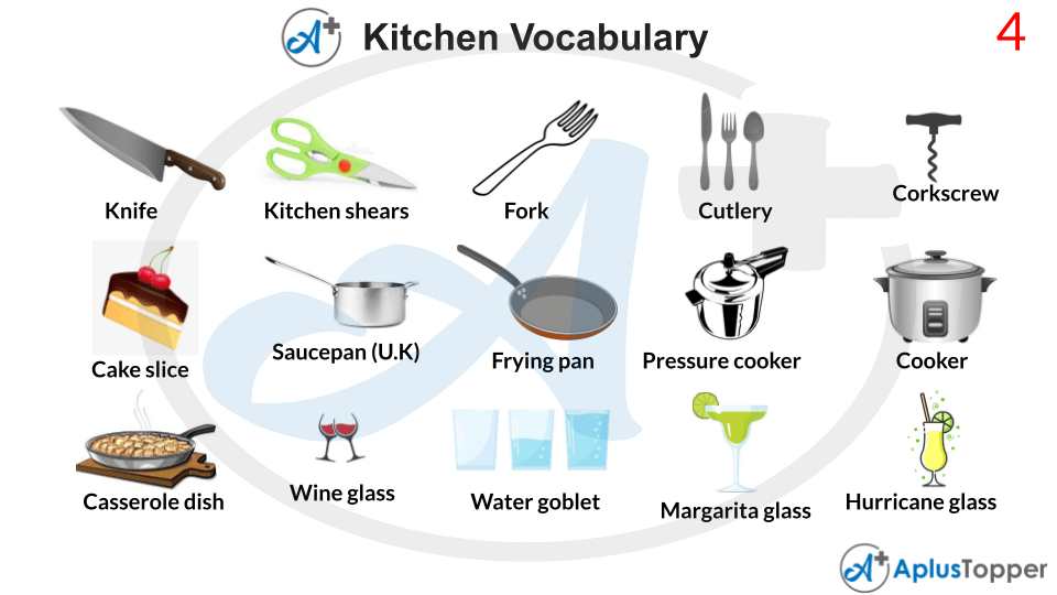 Kitchen Vocabulary List of Kitchen Appliances and Gadgets Vocabulary