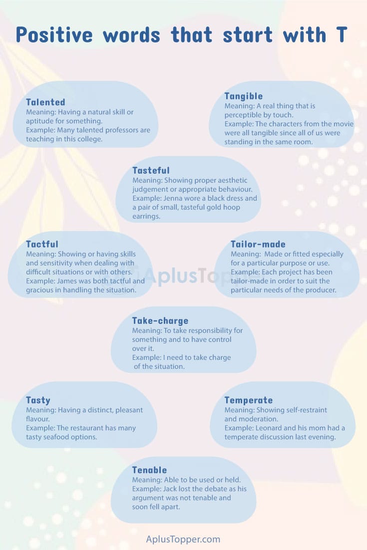 Positive Words That Start With T List of Positive Words Starting With