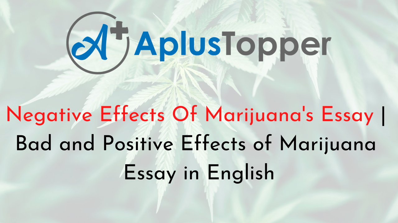 Negative Effects Of Marijuana's Essay Bad and Positive Effects of