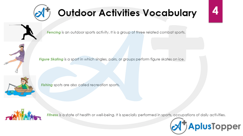 Outdoor Games Activities Vocabulary List of Outdoor Activities in