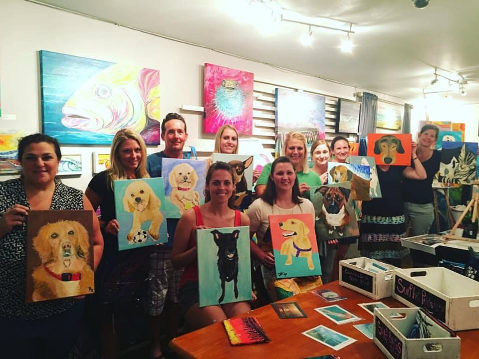 Paint Your Pet at Pawsitively Purrfect Sip and Paint Carolina Beach