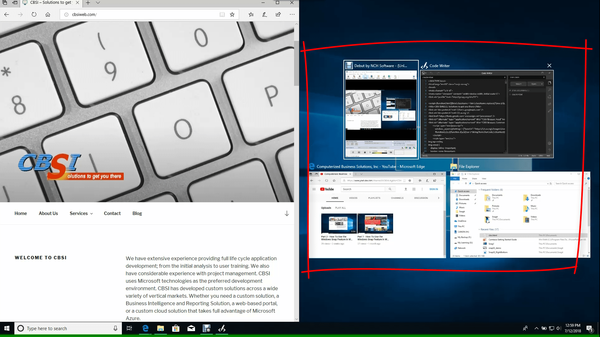 How To Use Window’s Snap Assist in Windows 10 Part 3 CBSI
