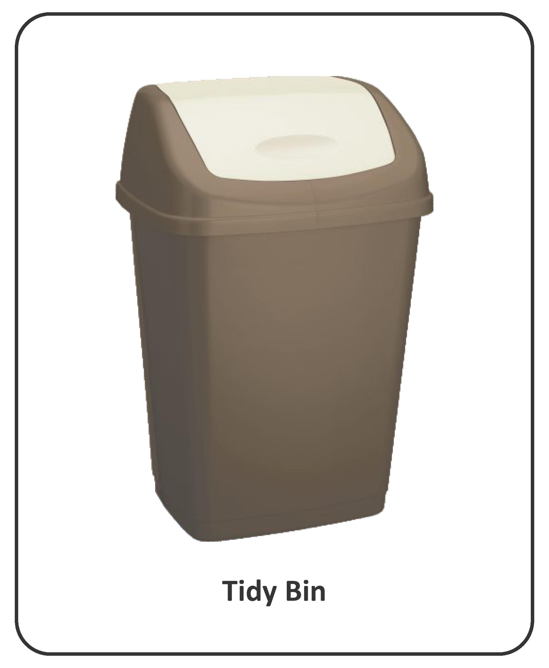 RATAN TIDY GARBAGE BUCKET WITH SWING LID CBS Kitchenware