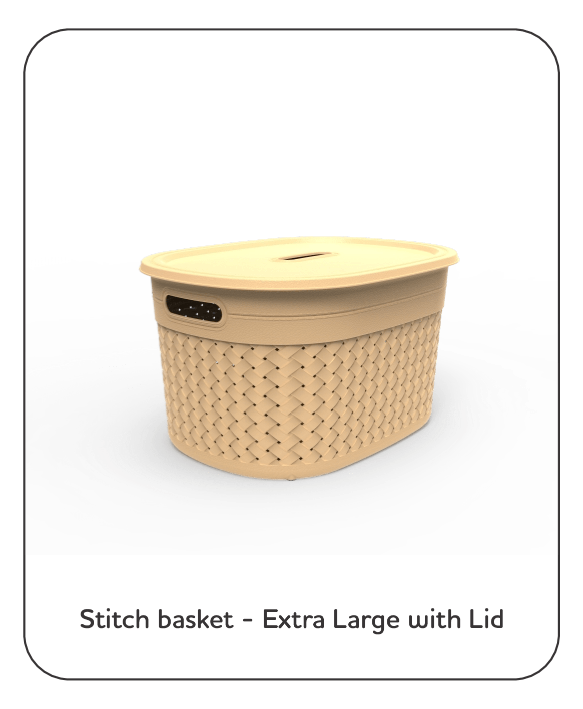 KOLORR STITCH STORAGE BASKET WITH LID CBS Kitchenware