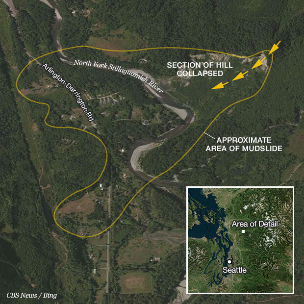 Map Of Oso Washington Oso, Washington, mudslide survivor Hillside hit us "like a wave" CBS