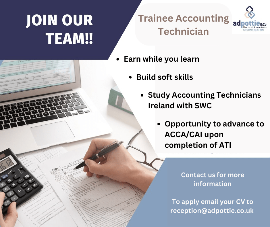 Trainee Accounting Apprenticeship AD Pottie & Co Christian Brothers