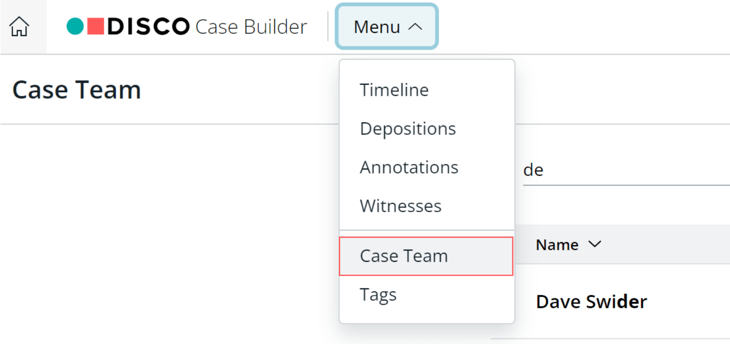Roles in Case Builder Case Builder