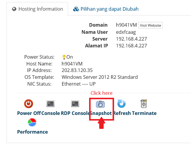 Snapshot VM ( menyimpan restore point VM ) Dasar Pengetahuan