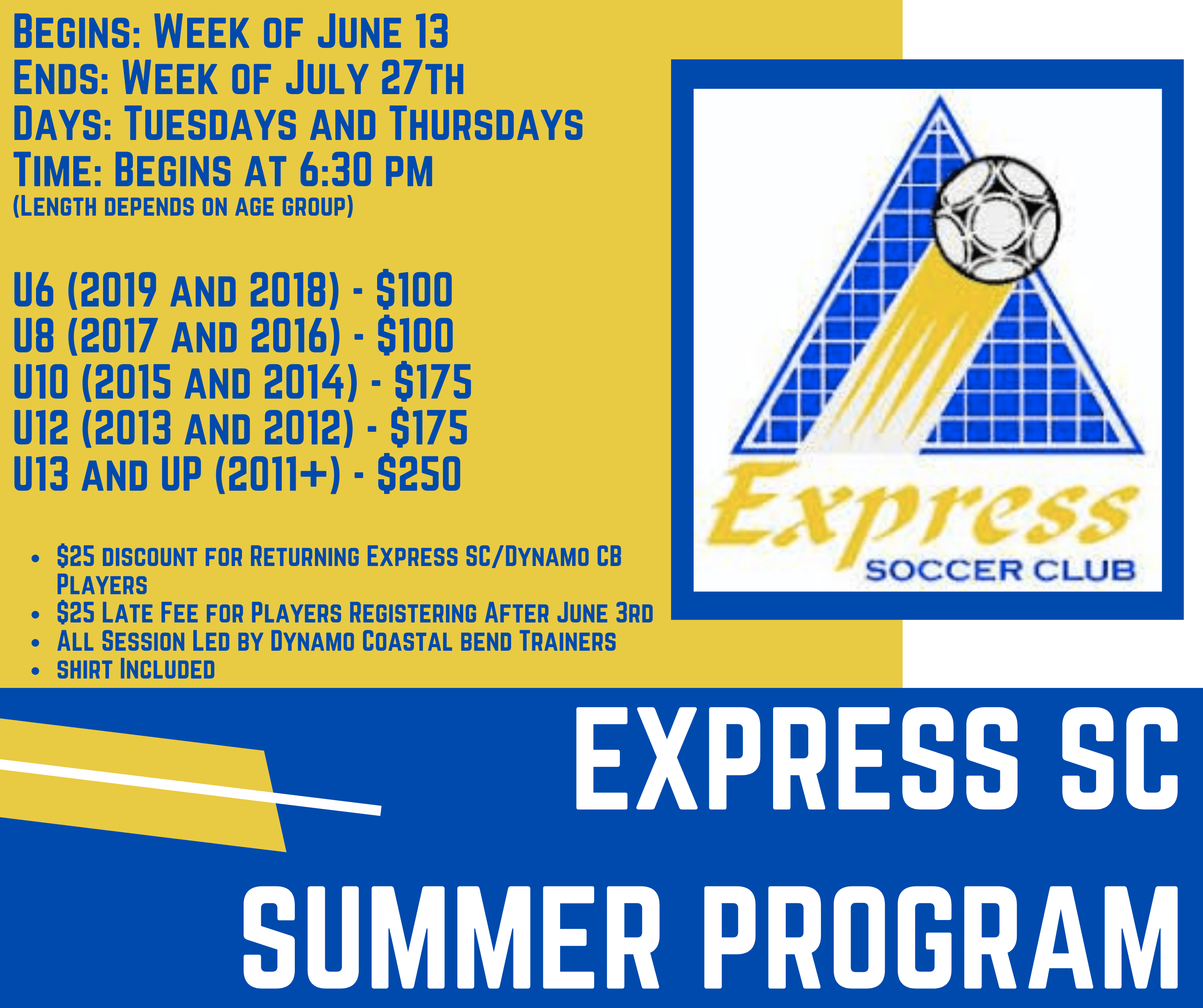 Camps Coastal Bend Youth Soccer Association