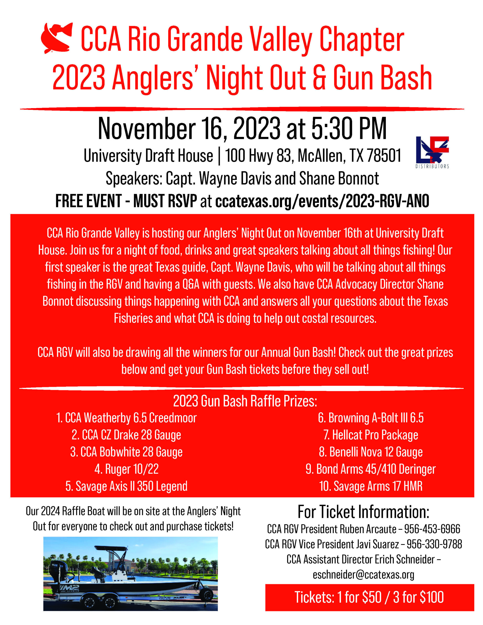 2023 CCA RGV Anglers' Night Out and Gun Bash CCA Texas