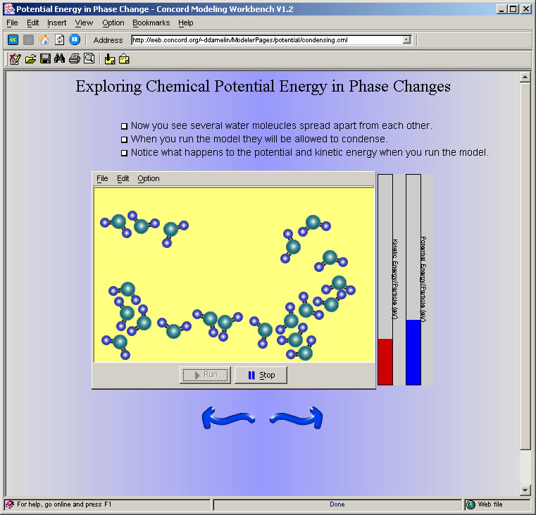 CCAtoms Exploring Chemical Potential Energy in Phase Changes