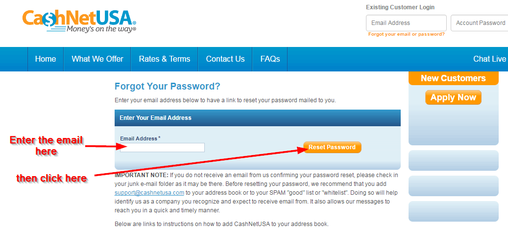 Account Login CashNetUSA