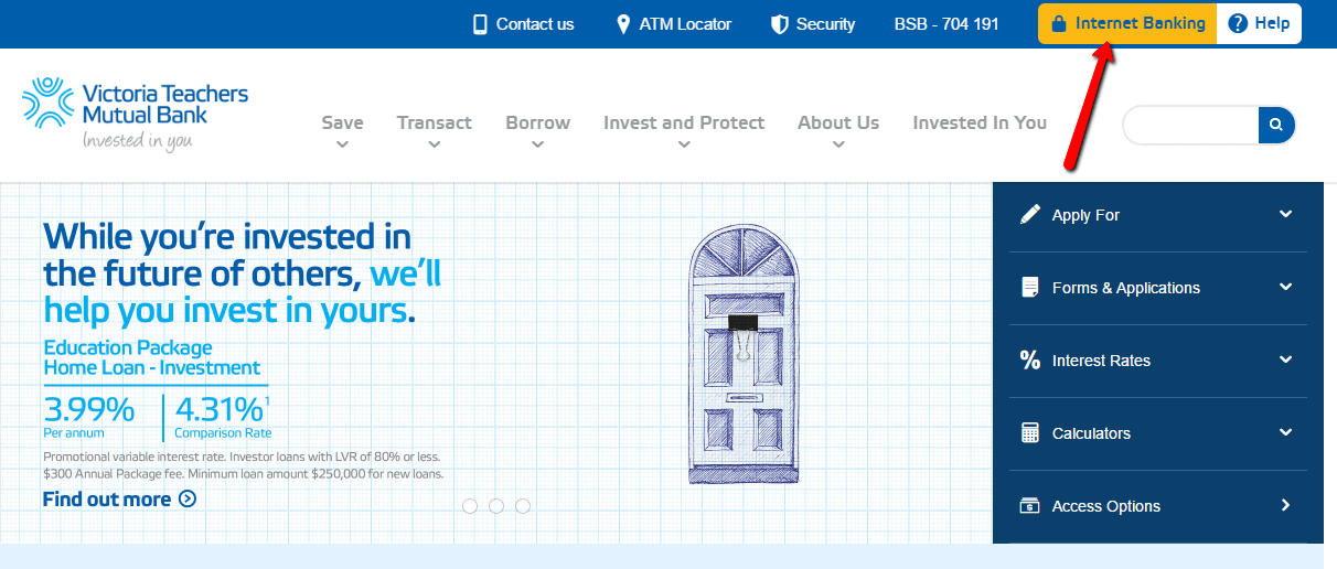 Victoria Teachers Mutual Bank Online Banking Login CC Bank