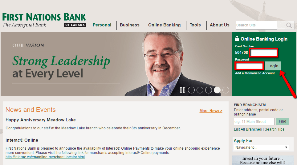 First Nations Bank of Canada Online Banking Login CC Bank