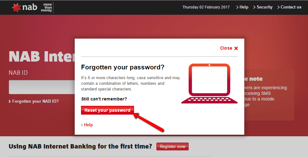 National Australia Bank Online Banking Login CC Bank