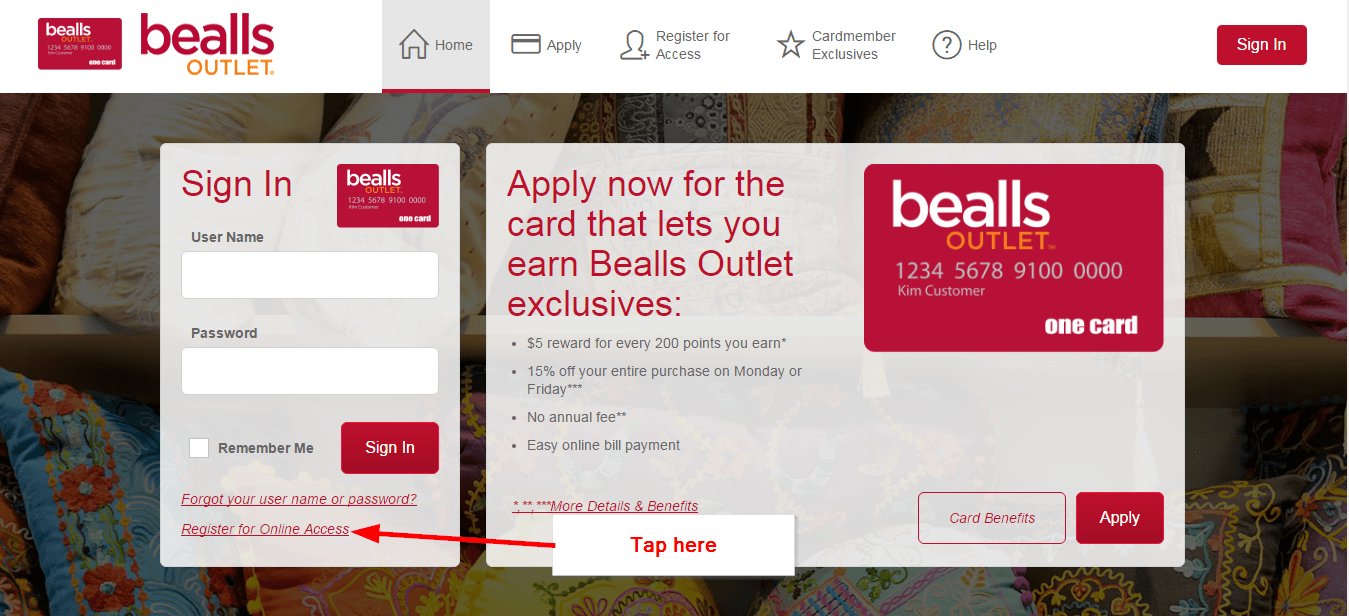 Bealls Outlet Credit Card Online Login CC Bank