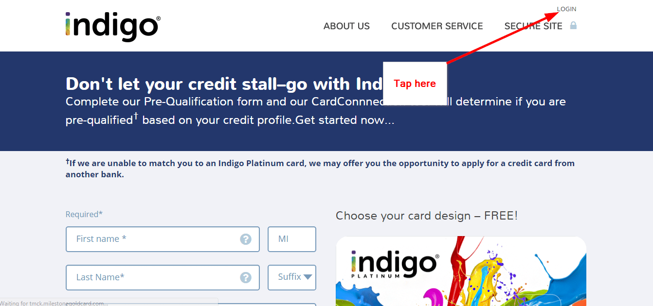 Indigo Platinum MasterCard Online Login CC Bank