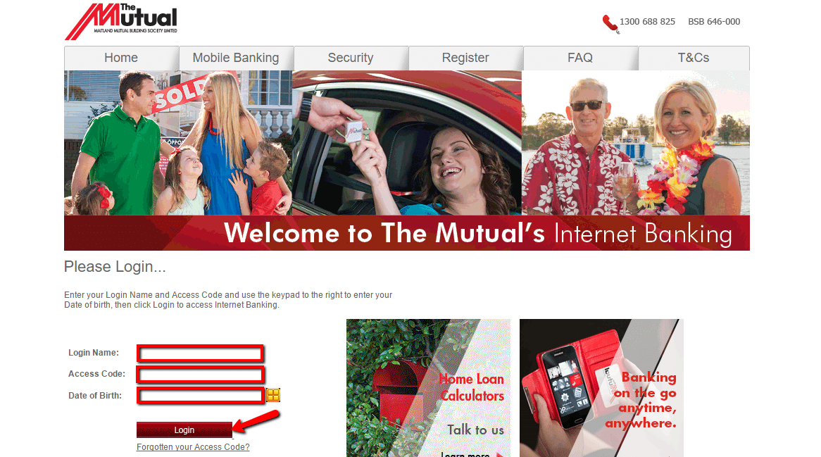 Maitland Mutual Building Society Online Banking Login CC Bank