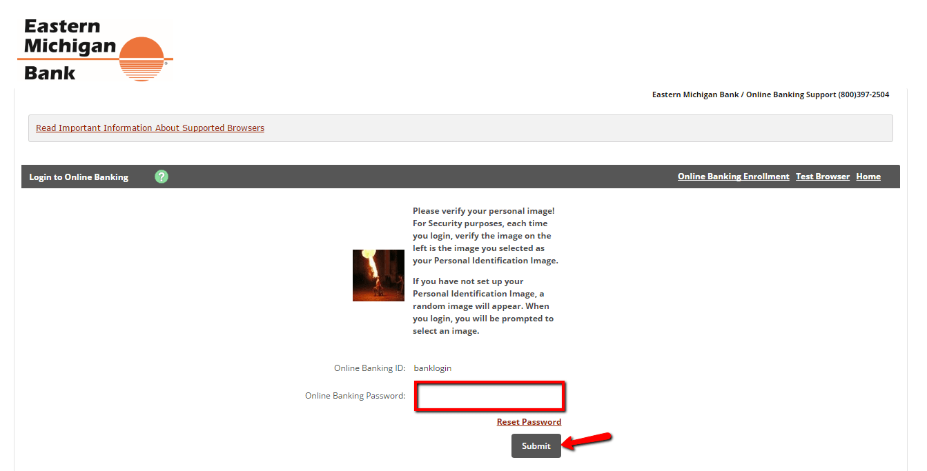 Eastern Michigan Bank Online Banking Login CC Bank